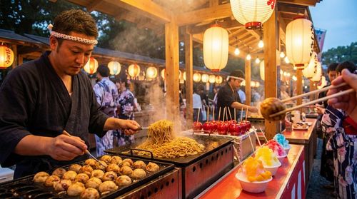 Hướng Dẫn Ẩm Thực Lễ Hội Nhật Bản: 15 Món Ăn Đường Phố Yatai Phải Thử